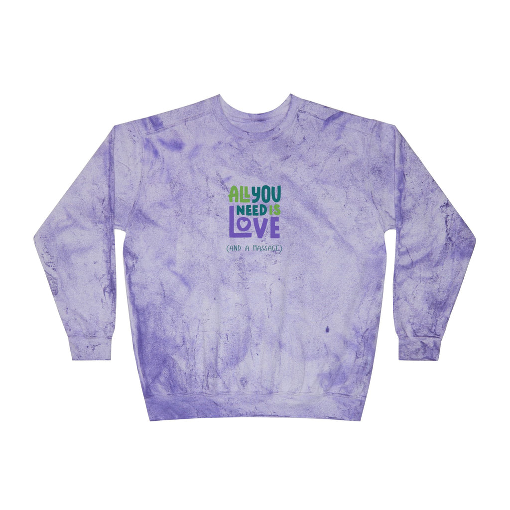 All You Need Is Love Tie-Dye Crewneck Sweatshirt –