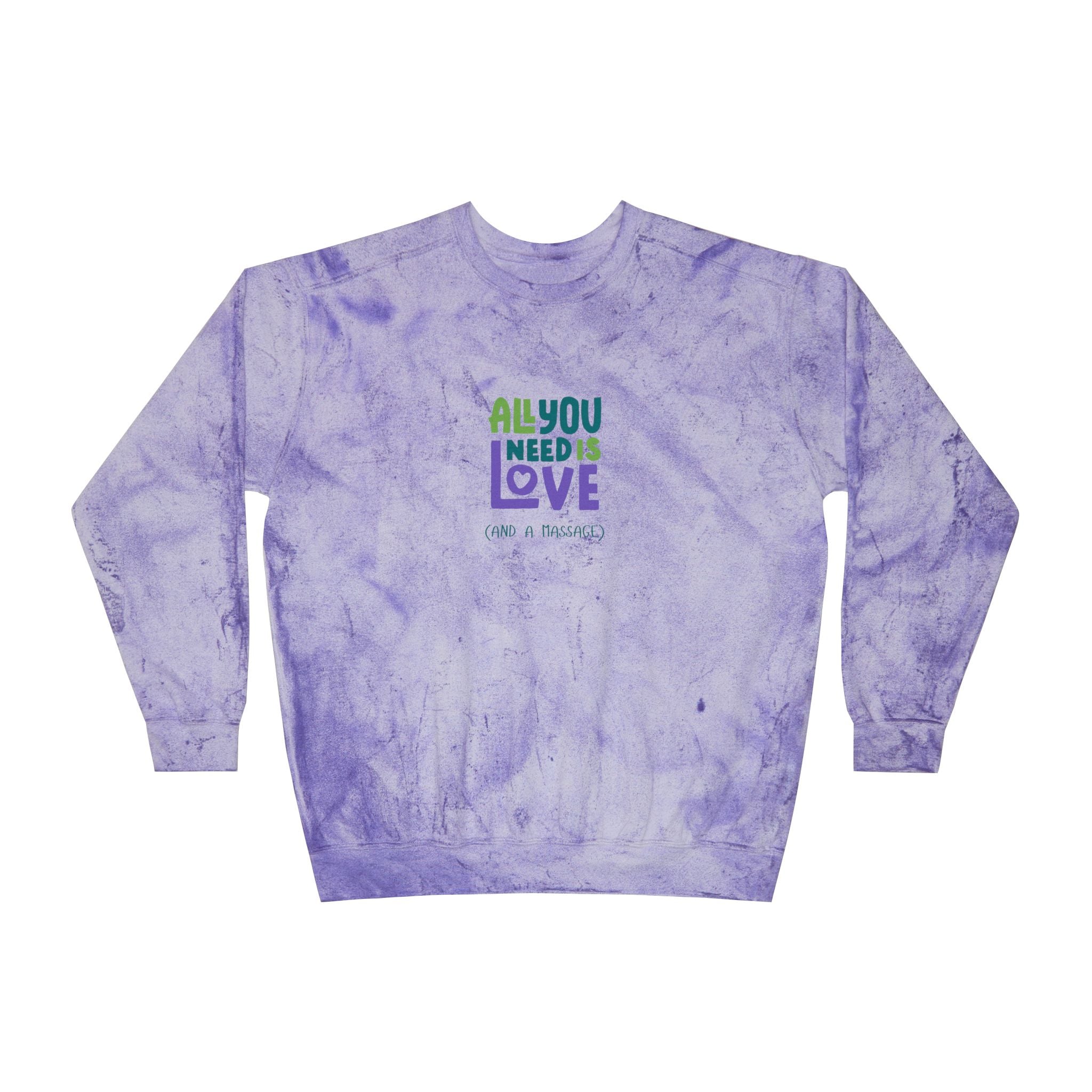 All You Need Is Love Tie-Dye Crewneck Sweatshirt –